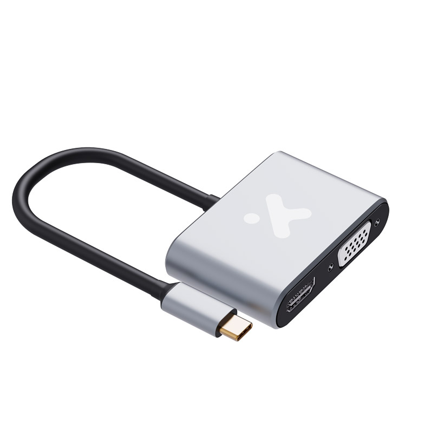 Xtech XTC-542 Adaptador USB-C a HDMI y VGA 2 en 1, 4K 30Hz, Full HD, Video Adapter para Laptop, MacBook y PC 2
