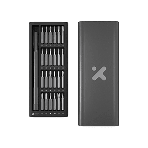 Xtech XTA-820 Kit Destornilladores de Precisión 25 en 1, Acero S2, Estuche de Aluminio, Herramientas para Reparación Electrónica