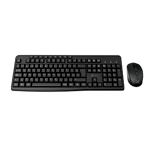 Xtech XTK-311S Teclado y Mouse Inalámbrico Español, Combo Teclado Mouse 2.4GHz USB, Teclado Multimedia 105 Teclas, Mouse Óptico 1600 DPI, Negro