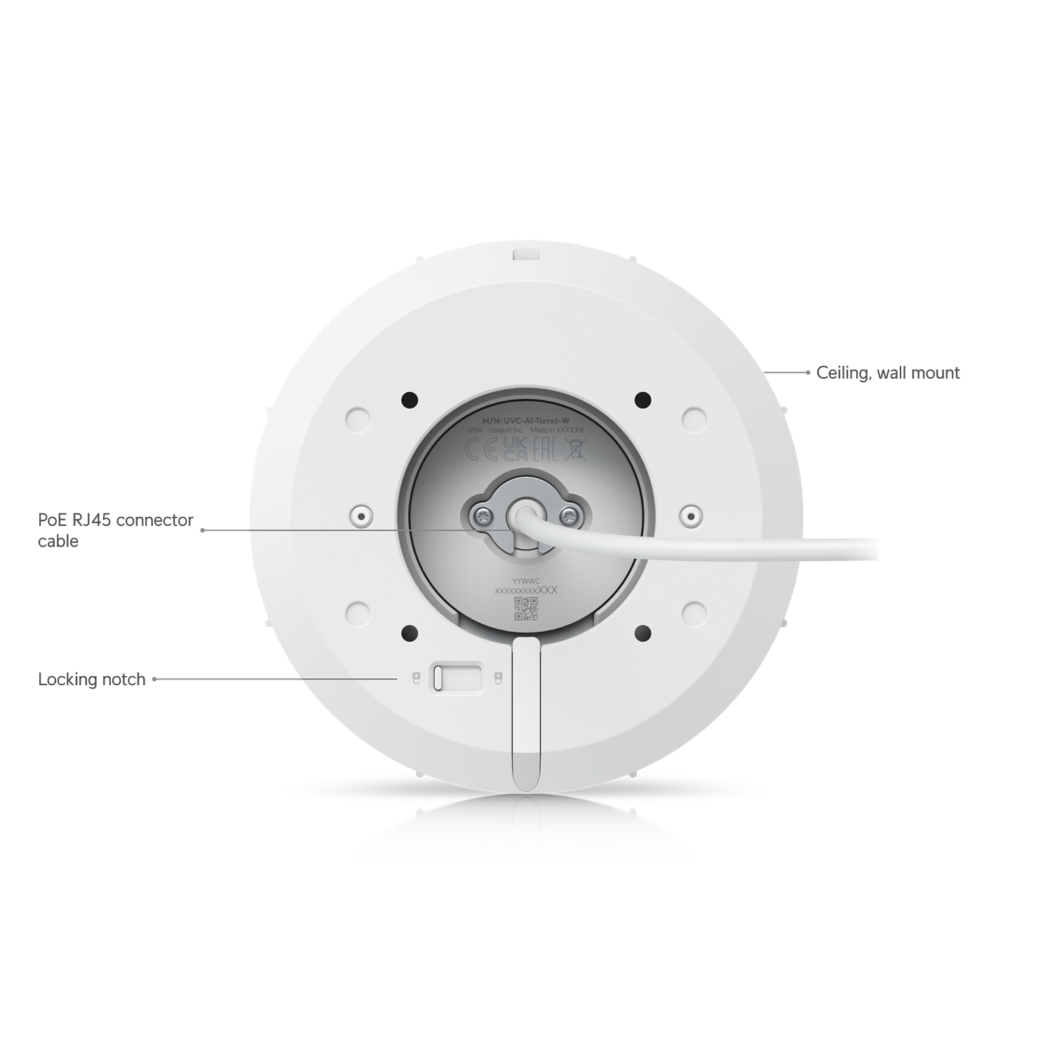 Ubiquiti UniFi UVC-AI-Turret-W Camara AI 4MP Ultra HD, Inteligencia Artificial Y Vision Nocturna De Largo Alcance 3