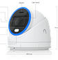 Ubiquiti UniFi UVC-AI-Turret-W Camara AI 4MP Ultra HD, Inteligencia Artificial Y Vision Nocturna De Largo Alcance - Miniatura 1