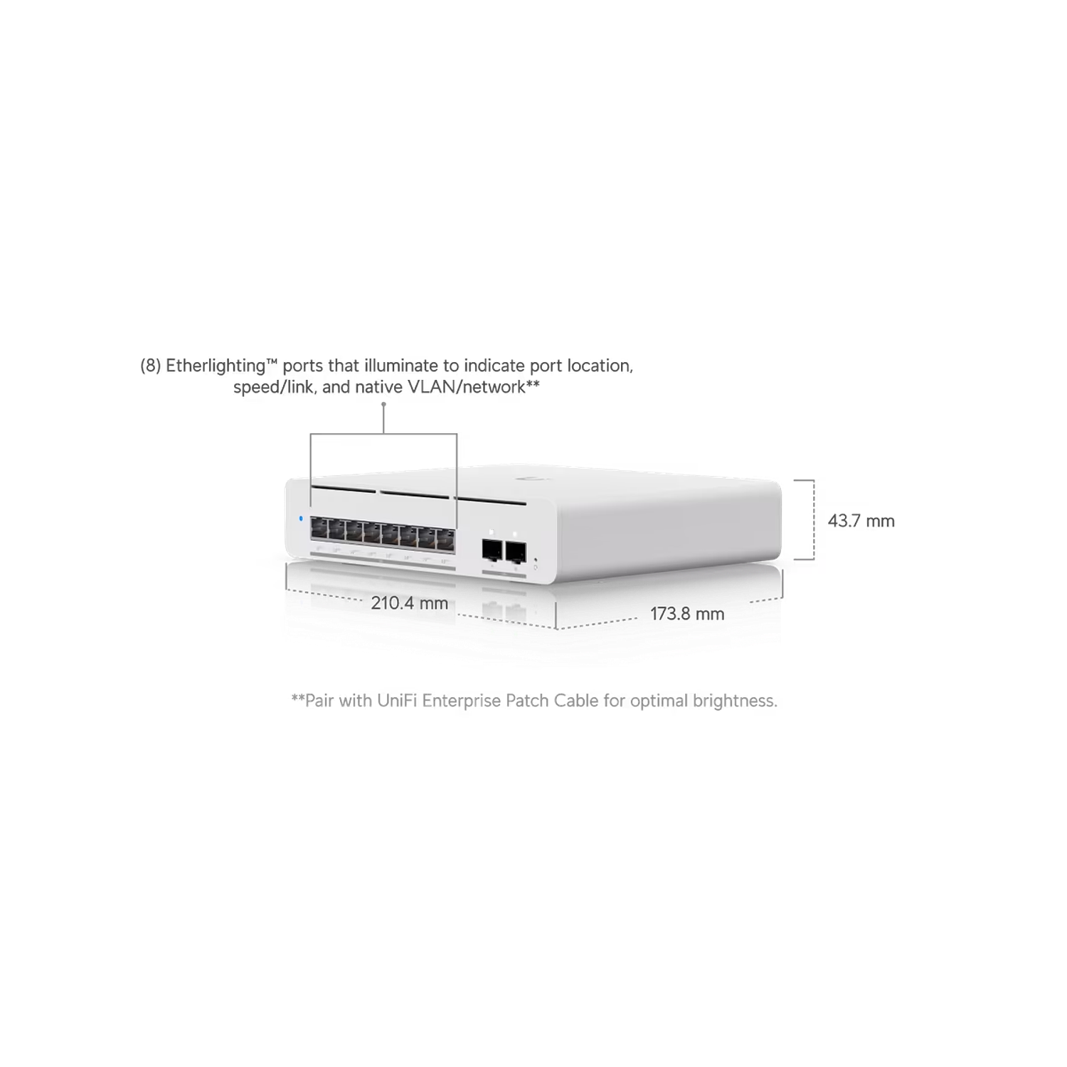 Ubiquiti USW-Pro-XG-8-PoE Switch UniFi Pro 8 Puertos 10G PoE++, 200 Gbps 2