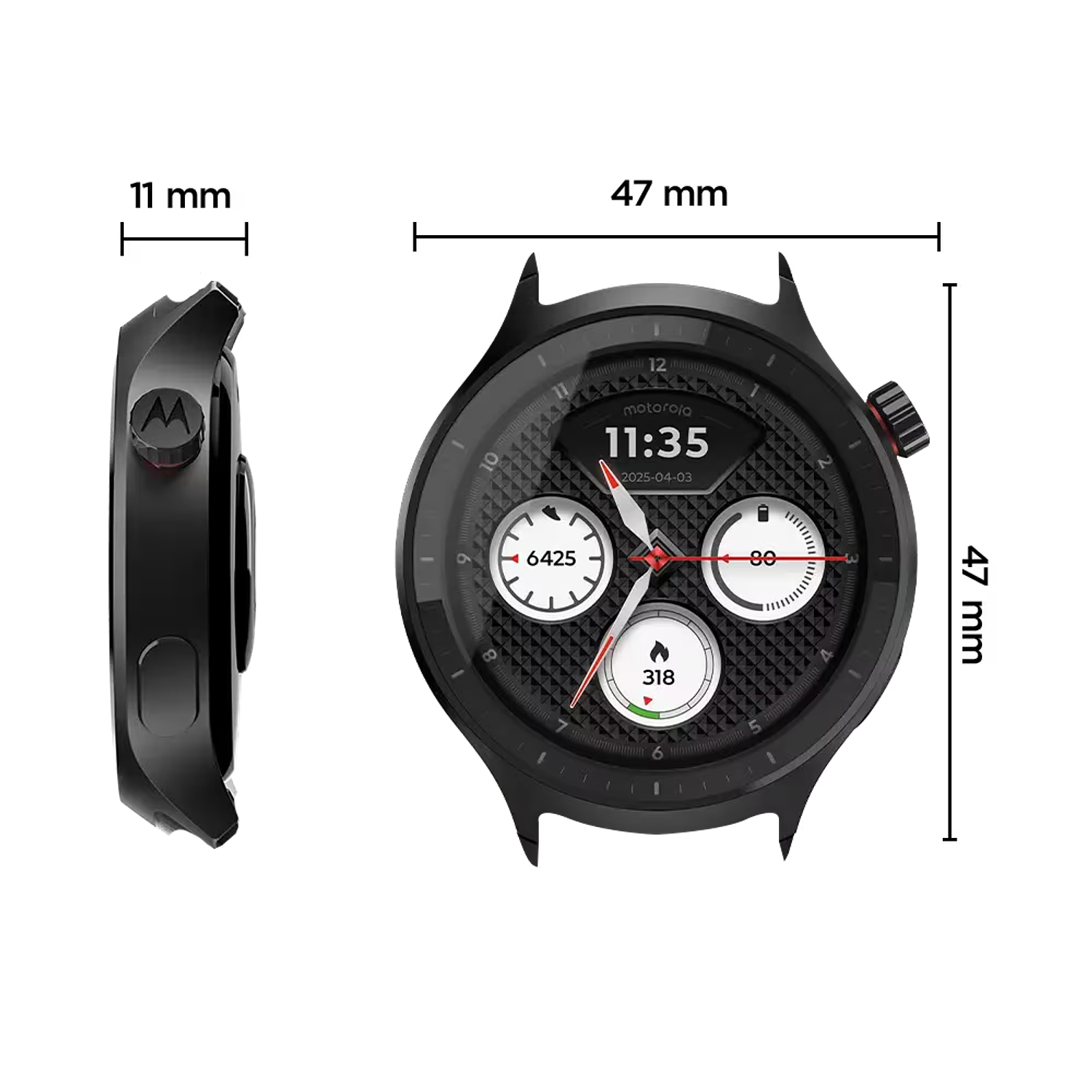 Motorola Moto Watch Smartwatch, GPS Integrado, Sensor SpO2, Bluetooth 5.0 LE, Carga Magnética, Negro 3