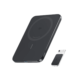 Anker A1665H11 Nano Power Bank 5K MagGo, 5000mAh, 20W, Carga Rápida, USB-C, Inalámbrica, iPhone, Negro