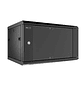Nexxt Caja de Montaje en Pared SPCC Acero, Vidrio Templado, Negro, RAL 9005, 6U, 600X600 mm - thumbnail 1