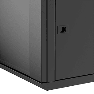 Nexxt Caja de Montaje en Pared SPCC Acero, Vidrio Templado, Negro, RAL 9005, 6U, 600X600 mm