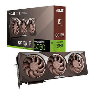 ASUS Tarjeta Grafica GeForce RTX™ 5080 16GB GDDR7 Noctua OC Edition, Triple Fan