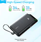 Anker Zolo Powerbank 20000mAh, 22.5W, USB-C integrado, Carga rápida, Negro, Universal - Miniatura 5