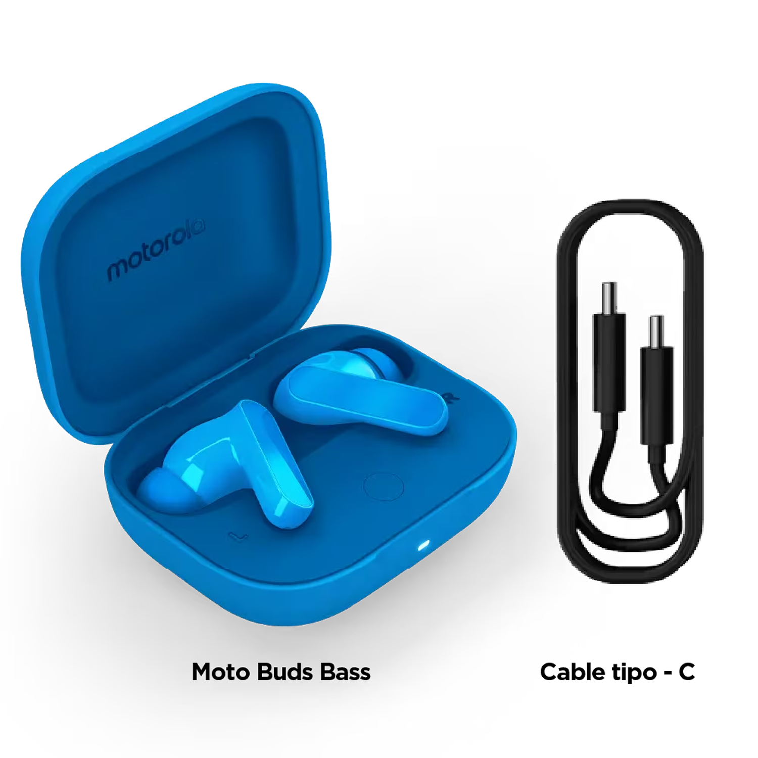 Motorola Moto Buds Bass Audífonos Inalámbricos Bluetooth, Hi-Res Audio, Graves Intensos, Cancelación Activa de Ruido 50 dB, Autonomía 43 h, IPX4, Blue Jewel 5