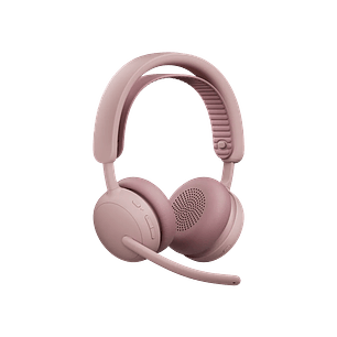 Logitech Zone Wireless 2 ES Audifonos Bluetooth, Cancelación de Ruido ANC, Micrófono, 40 mm, Inalámbricos, Audio Profesional, PC, Smartphone, Rosado