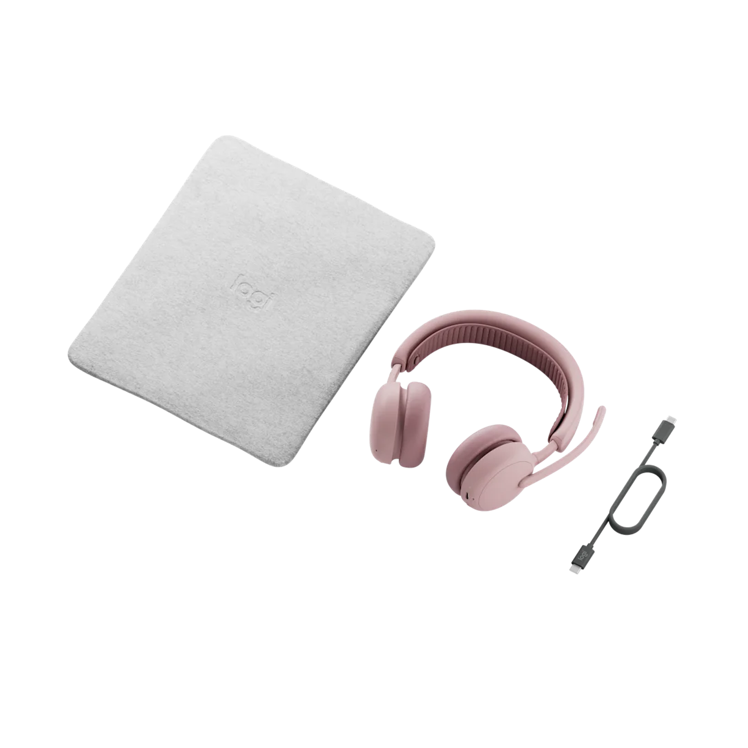 Logitech Zone Wireless 2 ES Audifonos Bluetooth, Cancelación de Ruido ANC, Micrófono, 40 mm, Inalámbricos, Audio Profesional, PC, Smartphone, Rosado 4