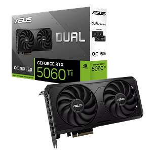 Asus Dual Geforce RTX 5060 Ti Oc Edition 16gb GDDR7 Evo Tarjeta Grafica, 1x Hdmi 2.1a, 3x Displayport 2.1, Dual Fan