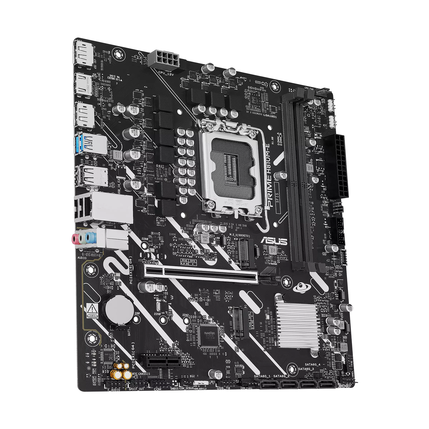 Asus Prime H810m-E Placa Madre Intel Lga 1851, 1x Hdmi 2.1, 1x Displayport 1.4, 1x Vga, 2.5 Gbe Lan, 2x M.2 2