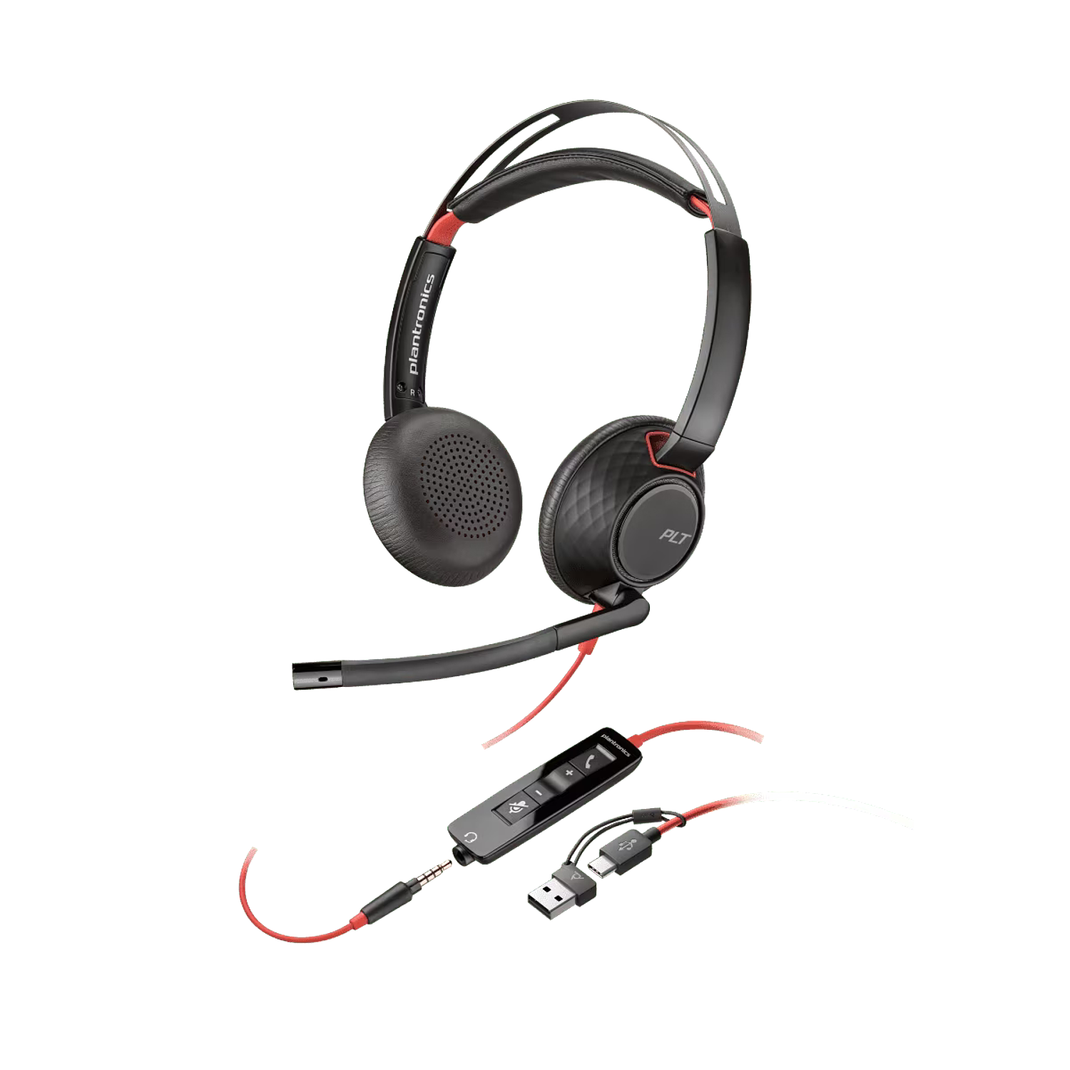 Poly Blackwire 5220 Auriculares USB-C con Micrófono, Cancelación de Ruido, Jack 3.5mm, Audífonos para Oficina, Call Center y Videollamadas 1