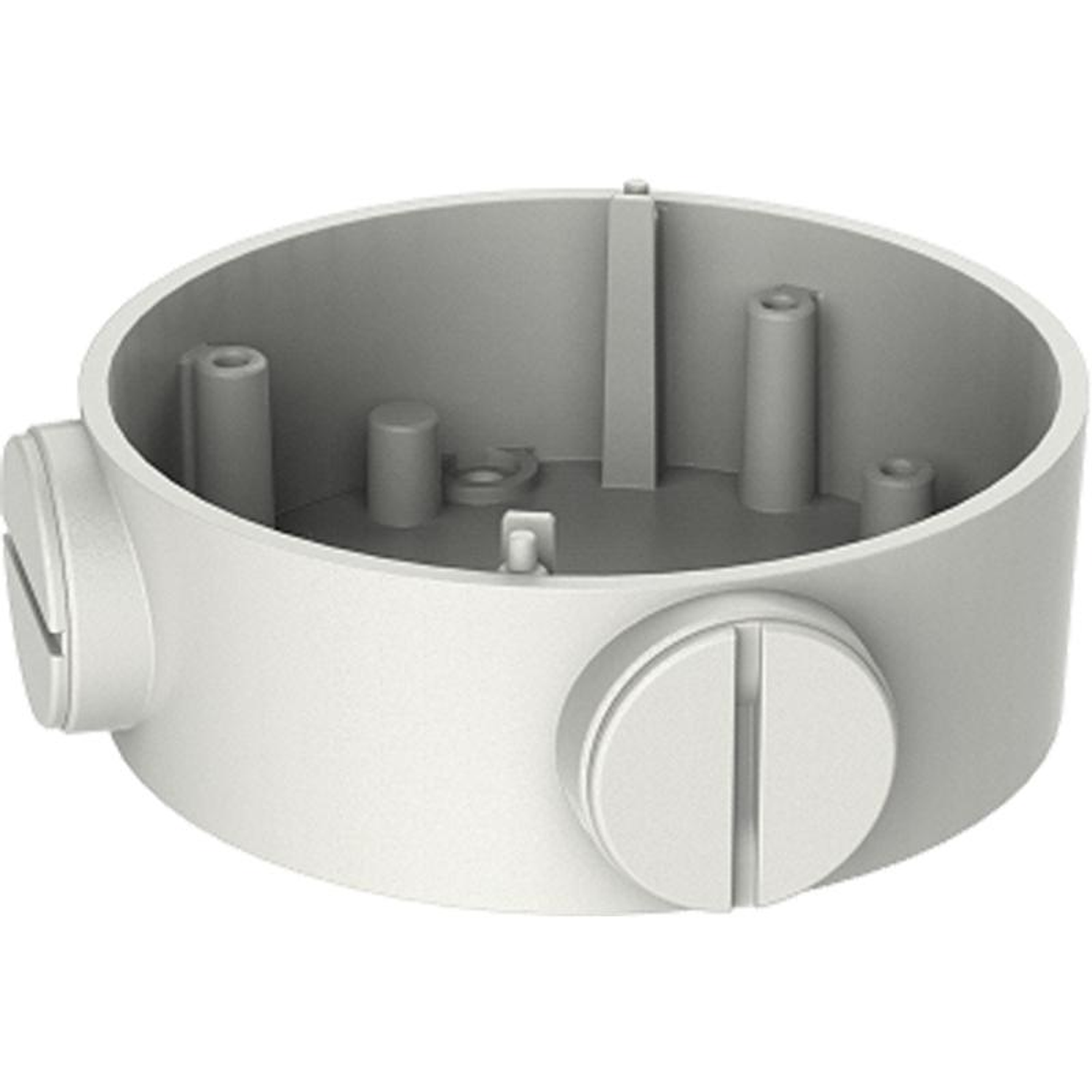 Hikvision DS-1260ZJ Caja de Conexiones Blanca, Soporte Cámara CCTV, Base para Cámara Bala, Accesorio Seguridad, Compatible DS-2CD2112-I DS-2CD2132-I