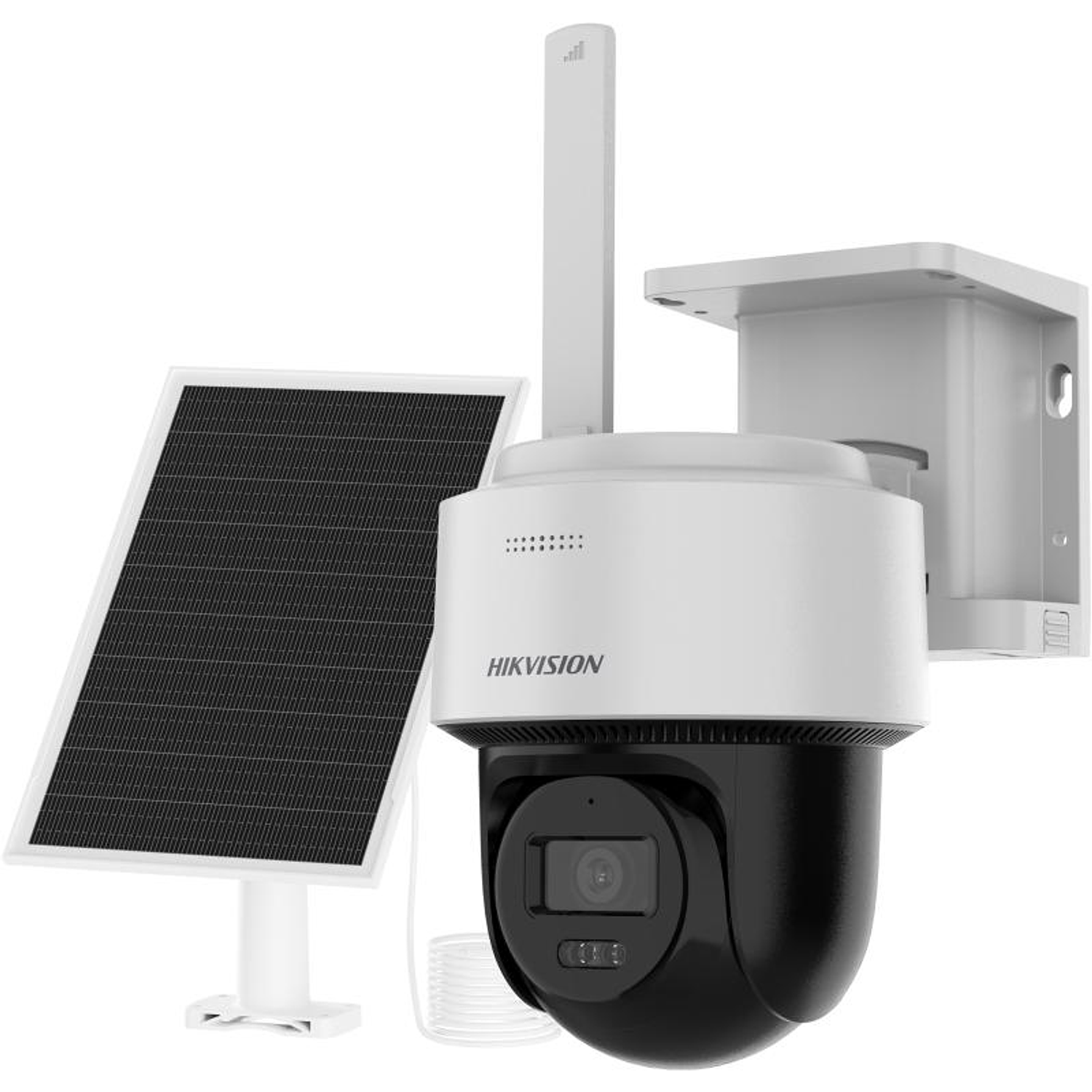 Hikvision DS-2CFSP4/4G/LA Cámara PT 4G 4MP Solar, Vigilancia 24/7, Detección Movimiento Personas y Vehículos, Audio Bidireccional, IP66, Panel Solar 8W, Batería 9000 mAh 1