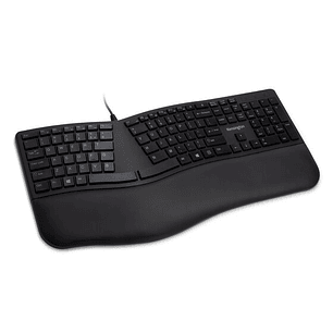 Kensington KB680 Teclado Ergonómico USB, Silencioso, Apoya Muñecas, Negro, Compatible Windows, Mac, Chrome