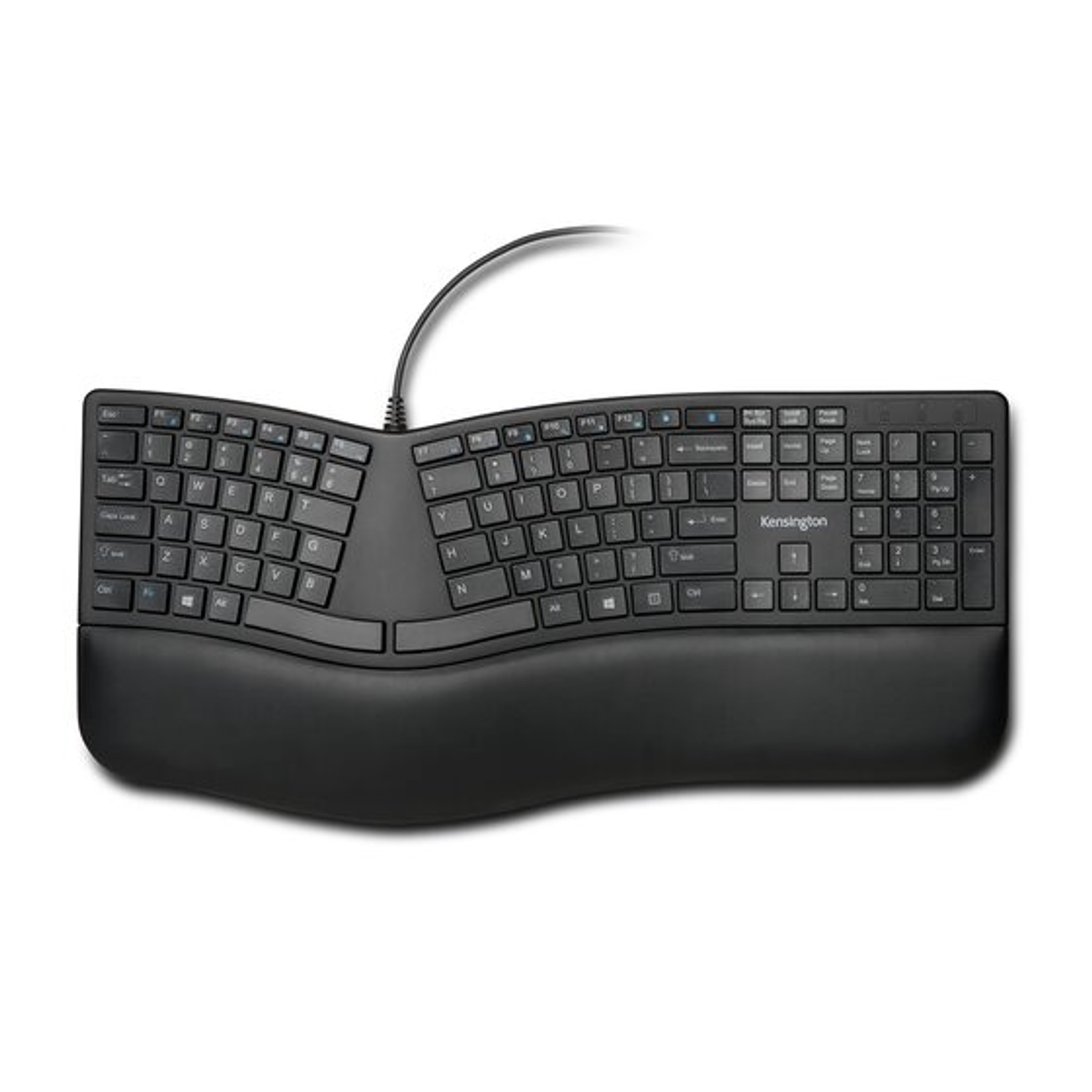 Kensington KB680 Teclado Ergonómico USB, Silencioso, Apoya Muñecas, Negro, Compatible Windows, Mac, Chrome 1