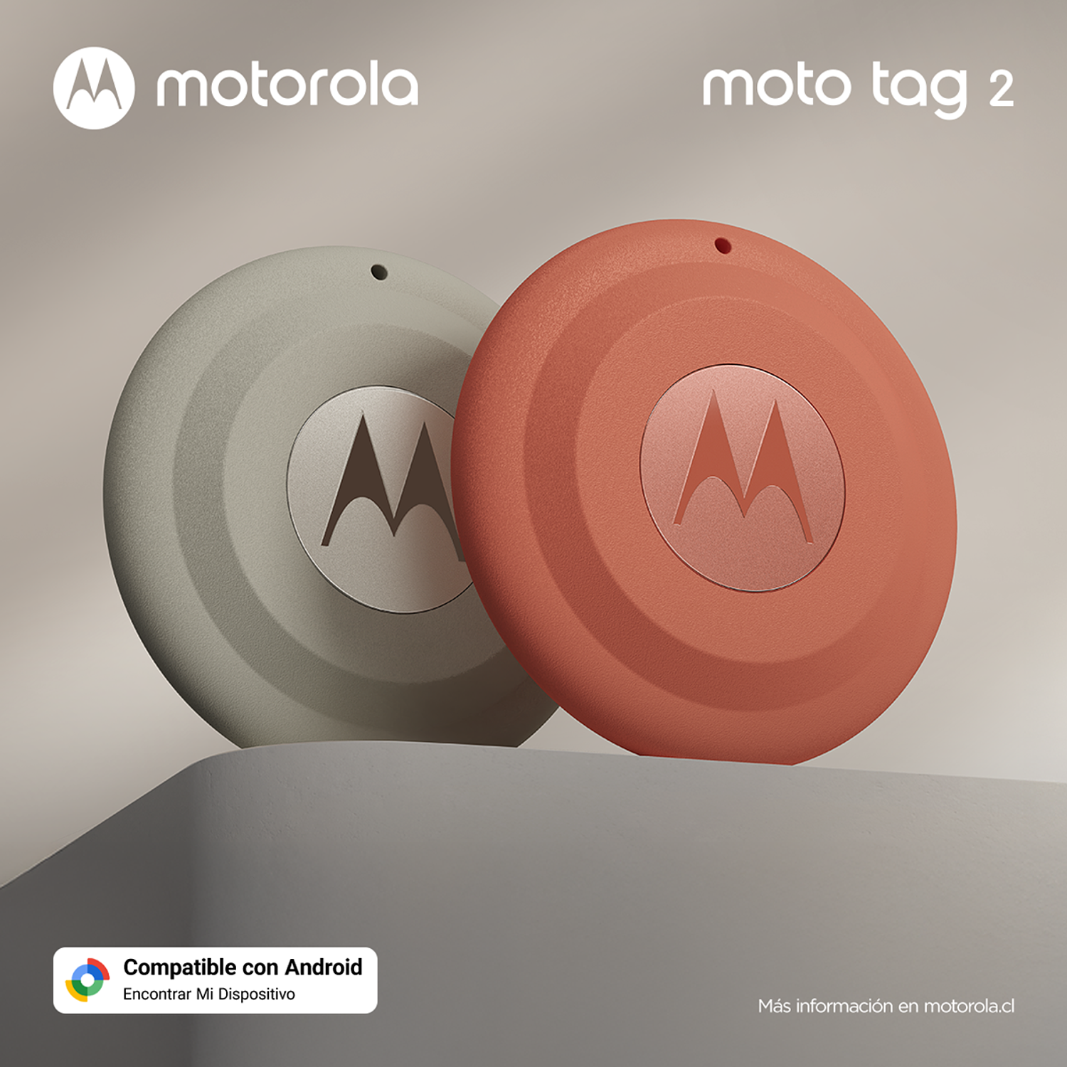 Moto Tag 2 Localizador Inteligente, Bluetooth 6.0, Ultra-Wideband, Ip68, Bateria De 600 Dias, Compatible Con Google Find Hub, Gris 8