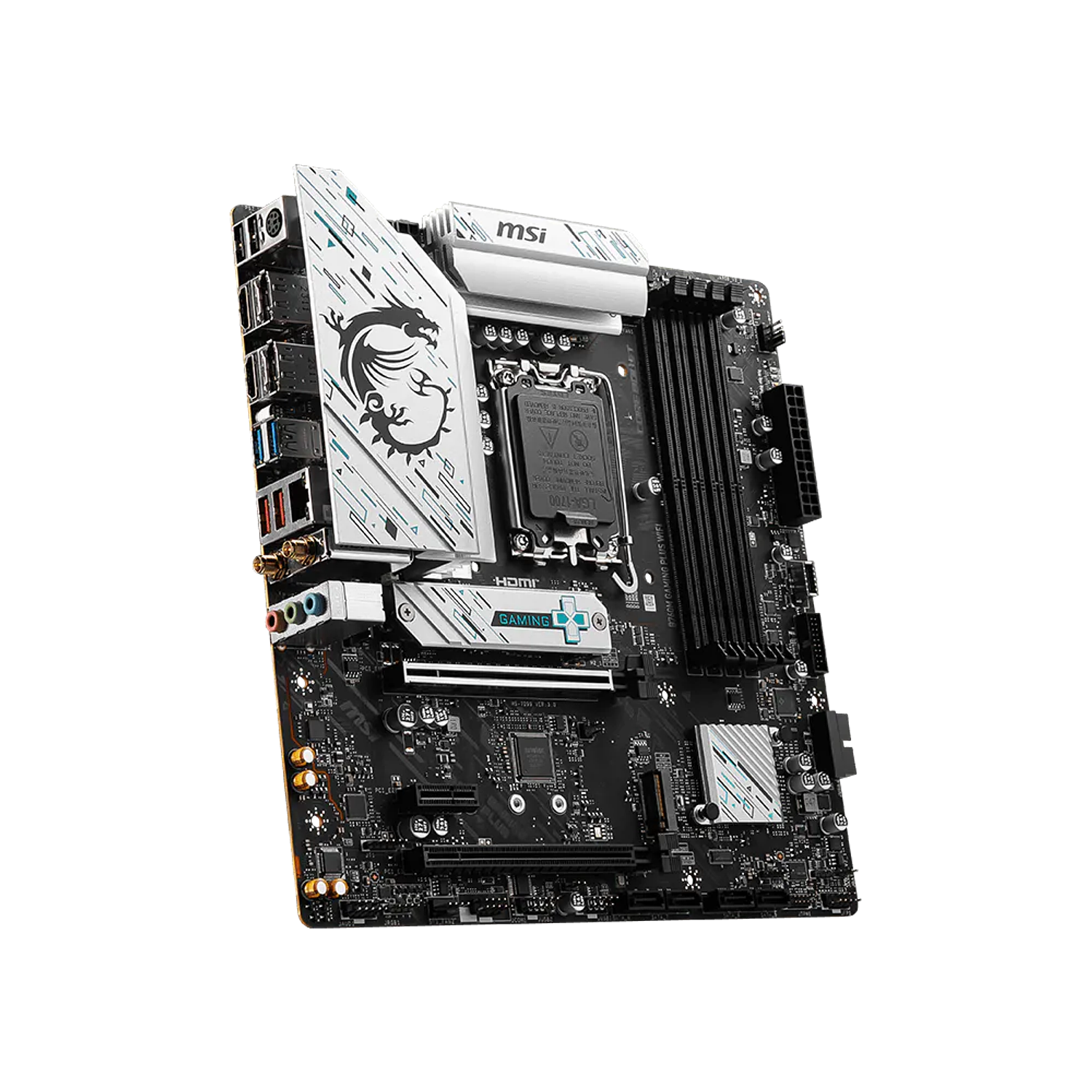 MSI B760M Gaming Plus Wifi Placa Madre, Scoket Lga 1700, 1x Hdmi 2.1, 1x Displayport 1.4, Wi-Fi 6e, 2.5 Gbe Lan, 2x M.2 4