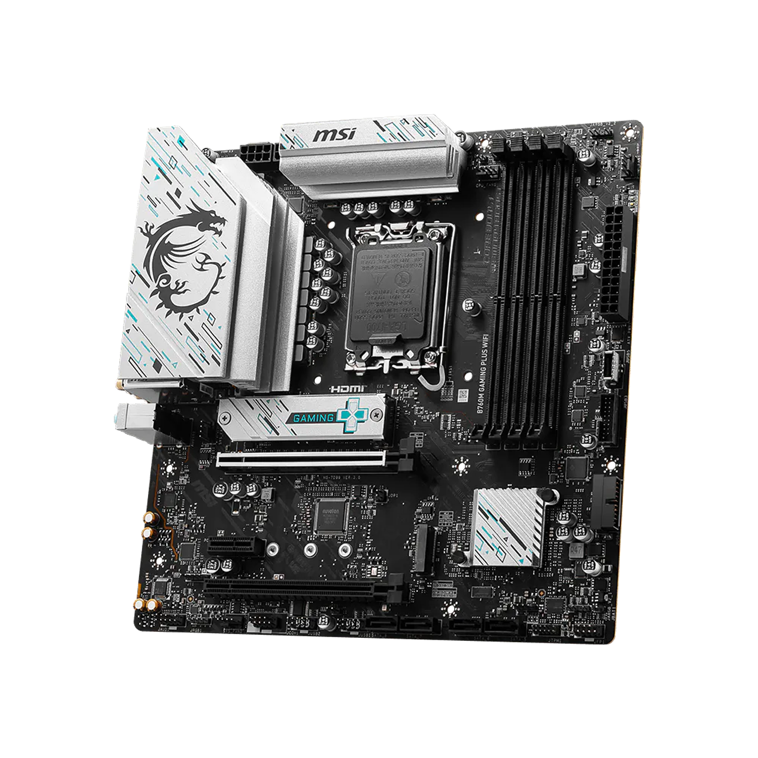 MSI B760M Gaming Plus Wifi Placa Madre, Scoket Lga 1700, 1x Hdmi 2.1, 1x Displayport 1.4, Wi-Fi 6e, 2.5 Gbe Lan, 2x M.2 3