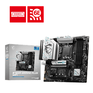 MSI B760M Gaming Plus Wifi Placa Madre, Scoket Lga 1700, 1x Hdmi 2.1, 1x Displayport 1.4, Wi-Fi 6e, 2.5 Gbe Lan, 2x M.2