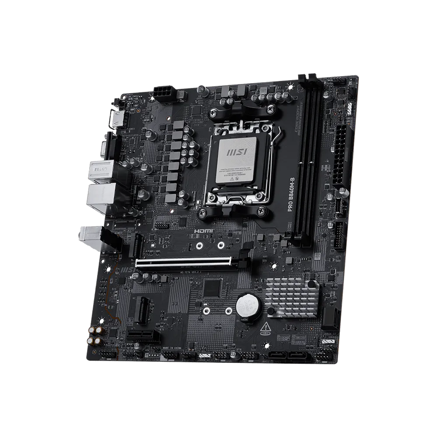 MSI Pro B840m-B Placa Madre Socket AM5 1x Hdmi 2.1, 1x Vga, 100mb Lan, 1x M.2 3
