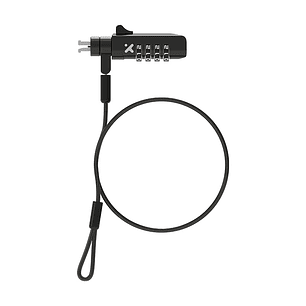 Xtech XTA-112 Cable de Seguridad Notebook Nano Lock, Candado 4 Dígitos, 2m, Acero Reforzado