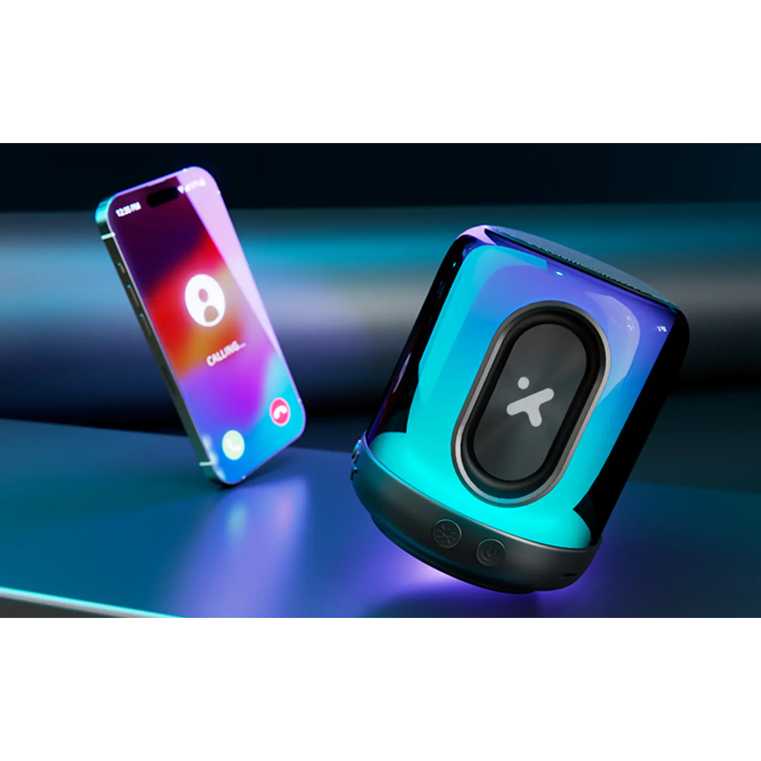 Xtech BeatWave XTS-617 Parlante Portátil Bluetooth 5.3, Luces LED, TWS, 5W RMS 5