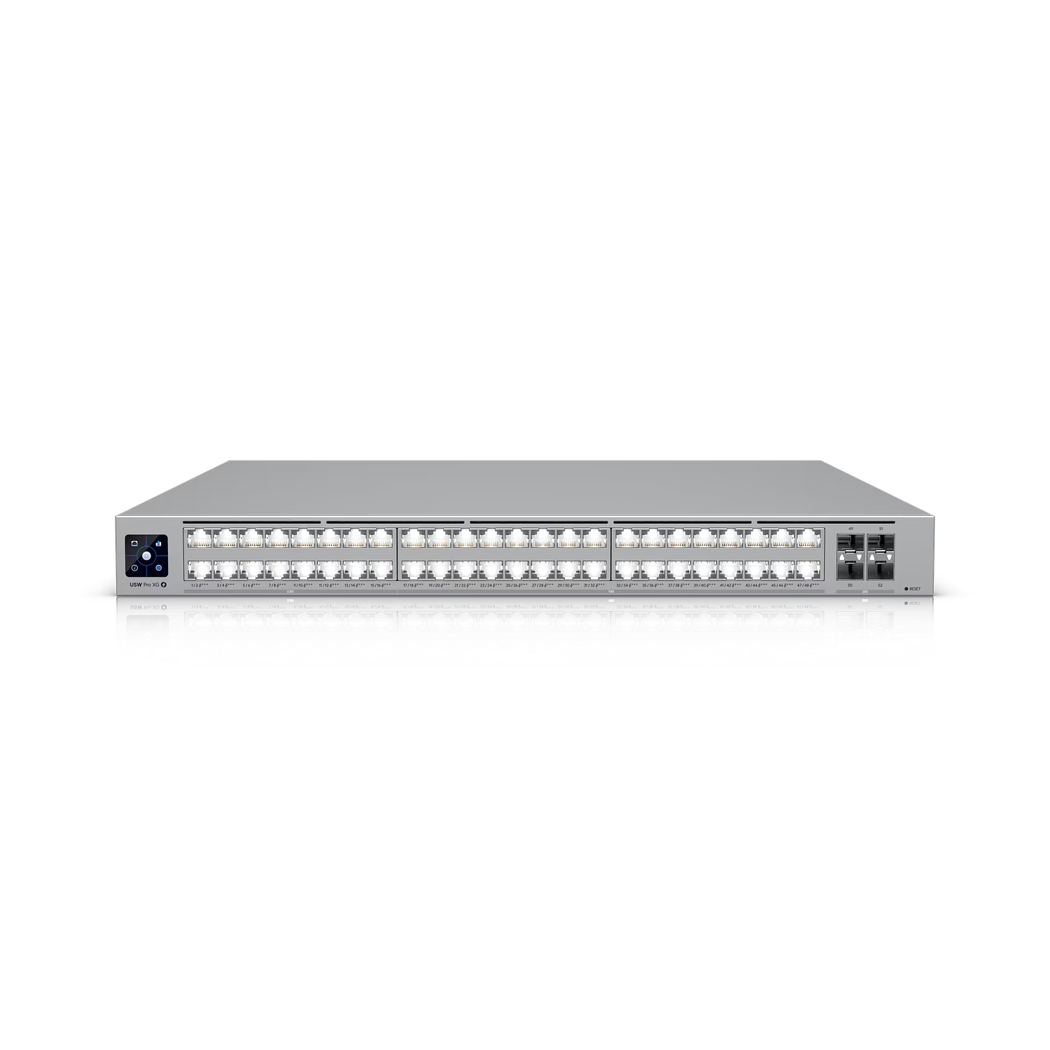 Ubiquiti Unifi  USW-Pro-XG-48-PoE Switch 48 Puertos Gigabit, 4x Sfp+ 10g, Poe+++ Hasta 1080 W, Pantalla Tactil 1.3