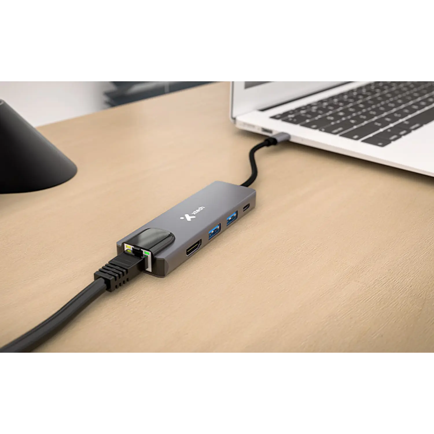 Xtech XTC-572, Hub Multipuerto USB-C, 5 en 1 HDMI, Ethernet, 2× USB 3.0, 100W 4