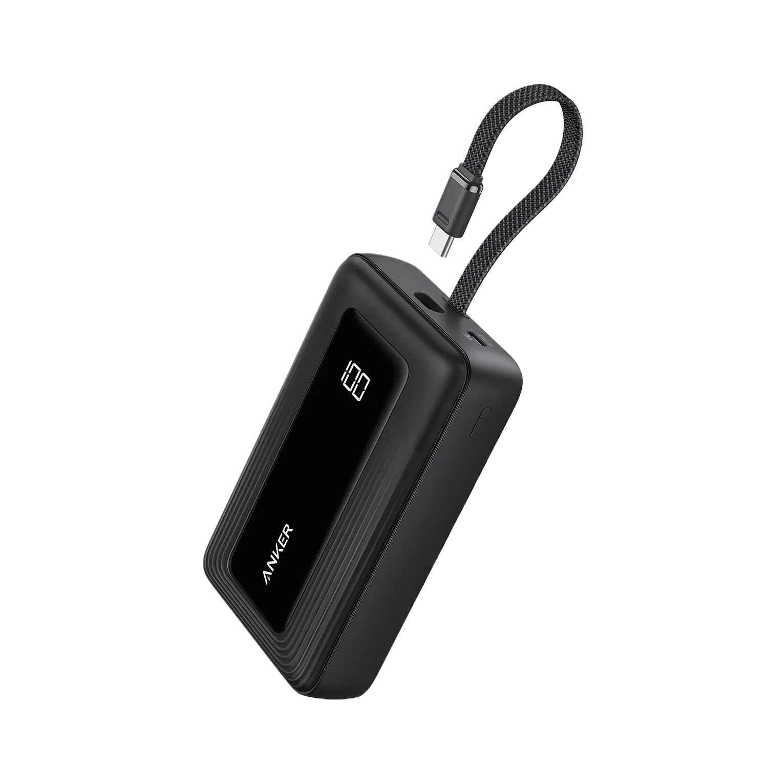 Anker Zolo Power Bank 20.000 mAh Batería Externa 30W, Carga Rápida, Cable USB-C Integrado, Cargador Portátil para iPhone y Android, Negro 1