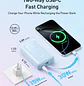 Anker Zolo Power Bank 20.000 mAh Batería Externa 30W, Carga Rápida, Cable USB-C Integrado, Cargador Portátil para iPhone y Android, Blanco - thumbnail 4