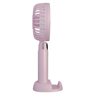 Xtech XTA-900 Ventilador Portátil Recargable 6 Velocidades, Mini Fan de Mano, Escritorio y Cuello, 37 Horas de Batería, Pantalla LED, USB-C, Rosa