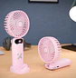 Xtech XTA-900 Ventilador Portátil Recargable 6 Velocidades, Mini Fan de Mano, Escritorio y Cuello, 37 Horas de Batería, Pantalla LED, USB-C, Rosa - Miniatura 4