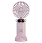 Xtech XTA-900 Ventilador Portátil Recargable 6 Velocidades, Mini Fan de Mano, Escritorio y Cuello, 37 Horas de Batería, Pantalla LED, USB-C, Rosa - Miniatura 1