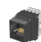 Panduit Módulo de conector Keystone UTP RJ45 Categoría 6A con Inserción a Presión, Negro - thumbnail 1