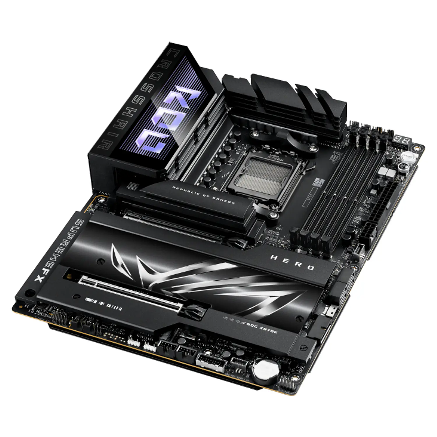 ASUS ROG CROSSHAIR X870E HERO, Placa Madre, AM5, DDR5, PCIe 5.0, WiFi 7, ATX 5