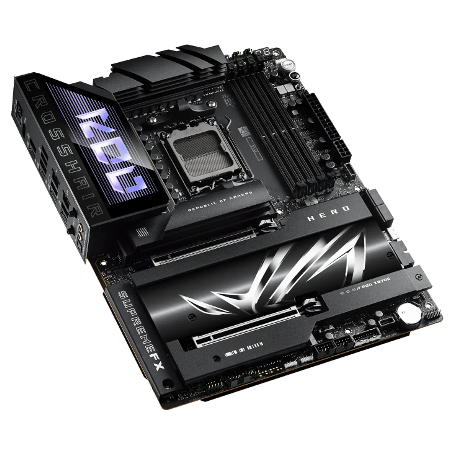 ASUS ROG CROSSHAIR X870E HERO, Placa Madre, AM5, DDR5, PCIe 5.0, WiFi 7, ATX 9