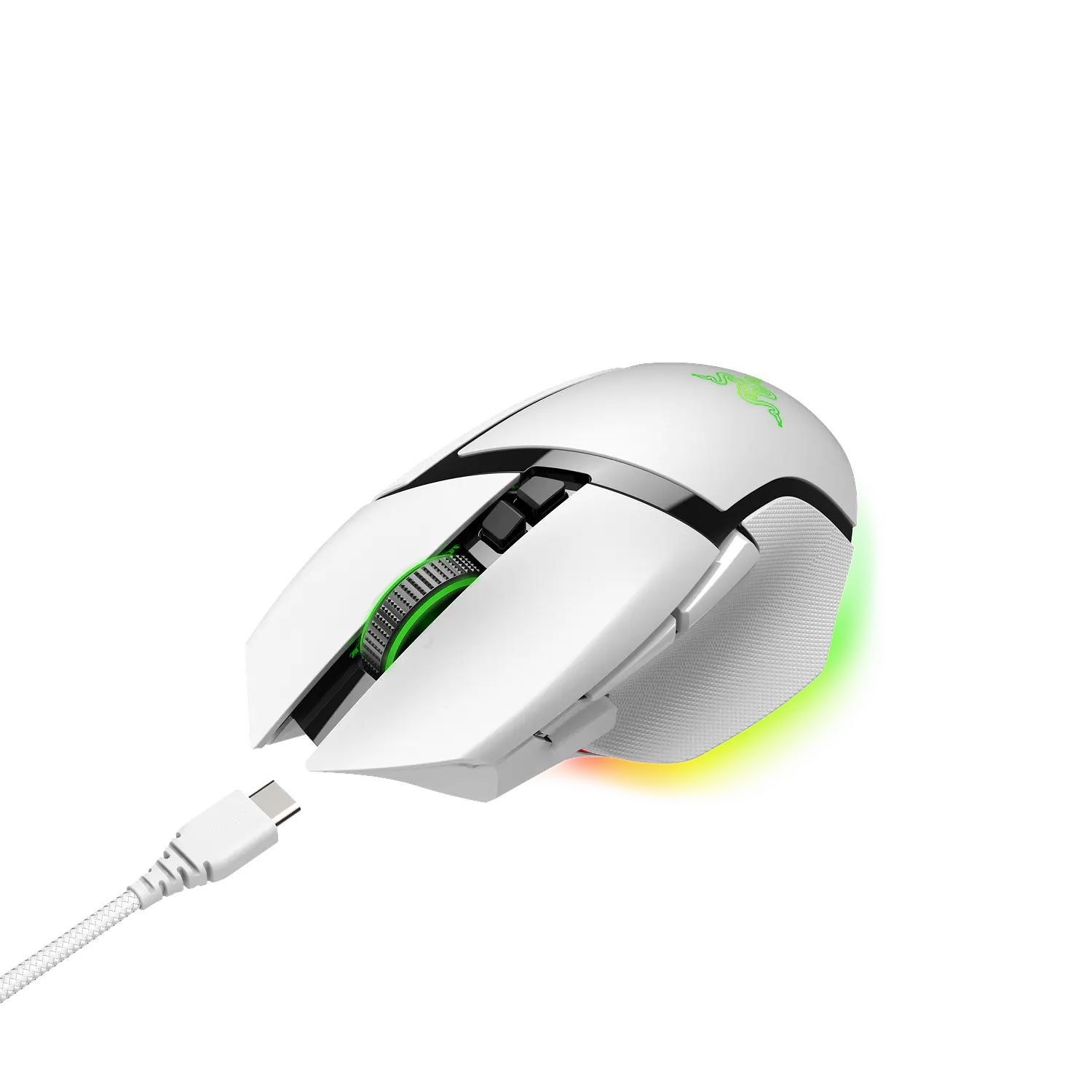 Razer Basilisk V3 Pro Mouse Gamer Inalámbrico RGB Blanco Ergonomico Diestro 30K DPI, 11 Botones Programables, HyperSpeed Wireless, Bluetooth, FPS Esports, Blanco 2