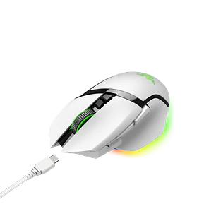 Razer Basilisk V3 Pro Mouse Gamer Inalámbrico RGB Blanco Ergonomico Diestro 30K DPI, 11 Botones Programables, HyperSpeed Wireless, Bluetooth, FPS Esports, Blanco