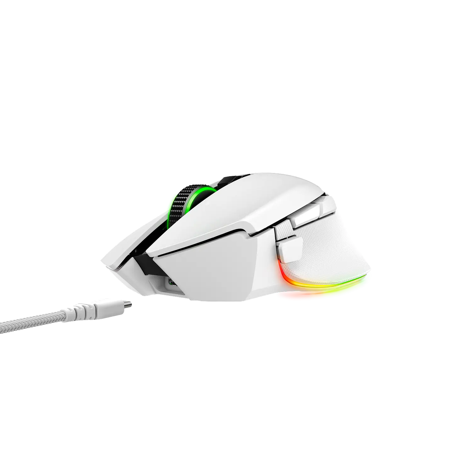 Razer Basilisk V3 Pro Mouse Gamer Inalámbrico RGB Blanco Ergonomico Diestro 30K DPI, 11 Botones Programables, HyperSpeed Wireless, Bluetooth, FPS Esports, Blanco 3
