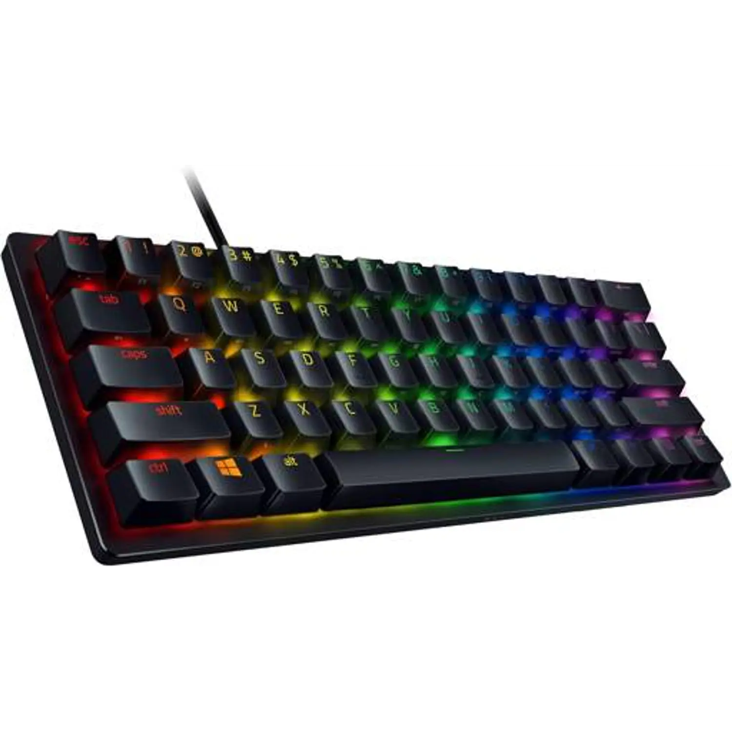 Razer Huntsman Mini 60% Teclado Gamer Mecánico Óptico RGB, Switches Razer Linear Optical, USB-C, Chroma RGB, PBT, Aluminio, Esports, Compacto 2