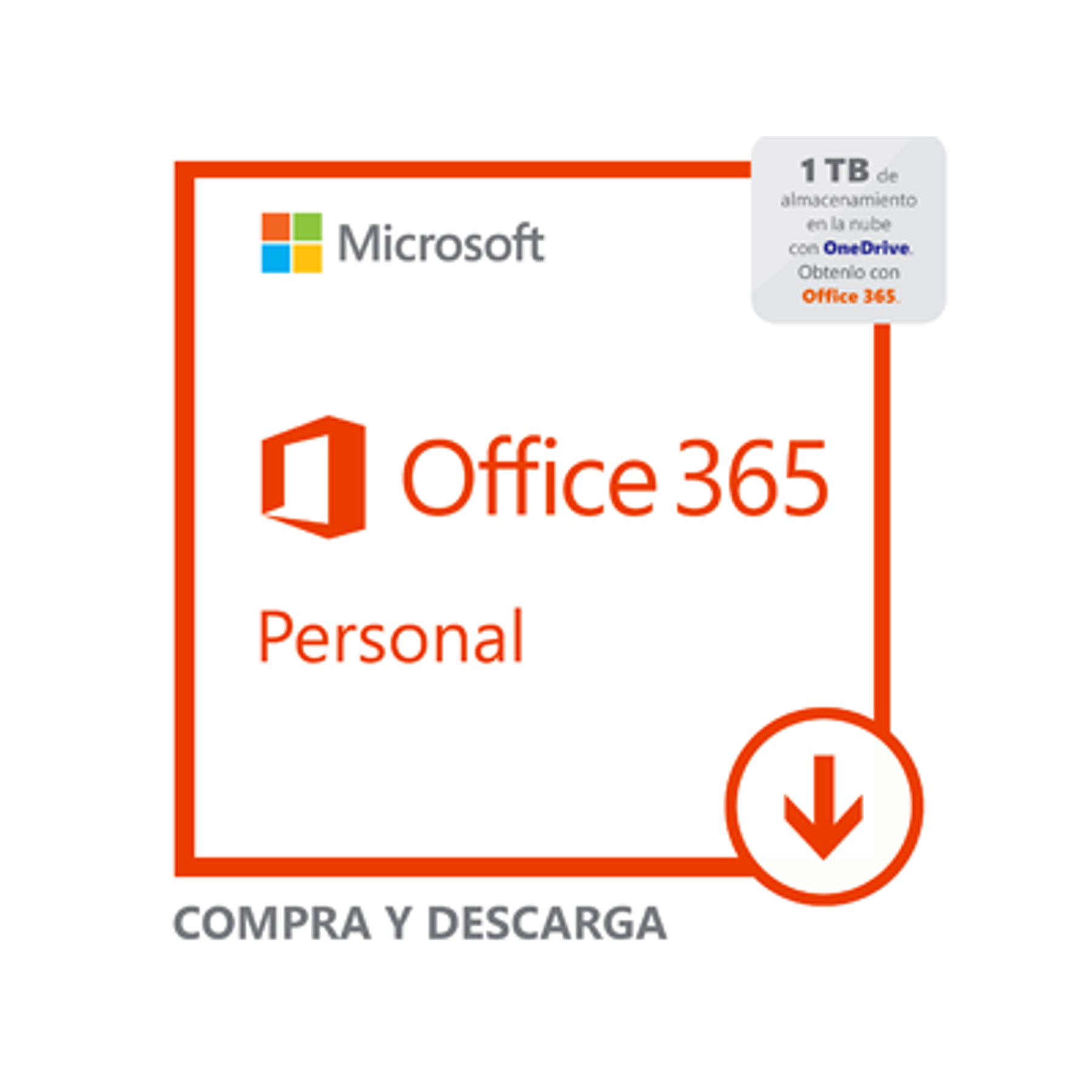 Microsoft Office 365 Personal Descargable Suscripción 1 Año