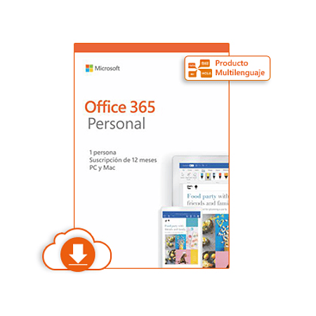 Microsoft Office 365 Personal Descargable Suscripción 1 Año