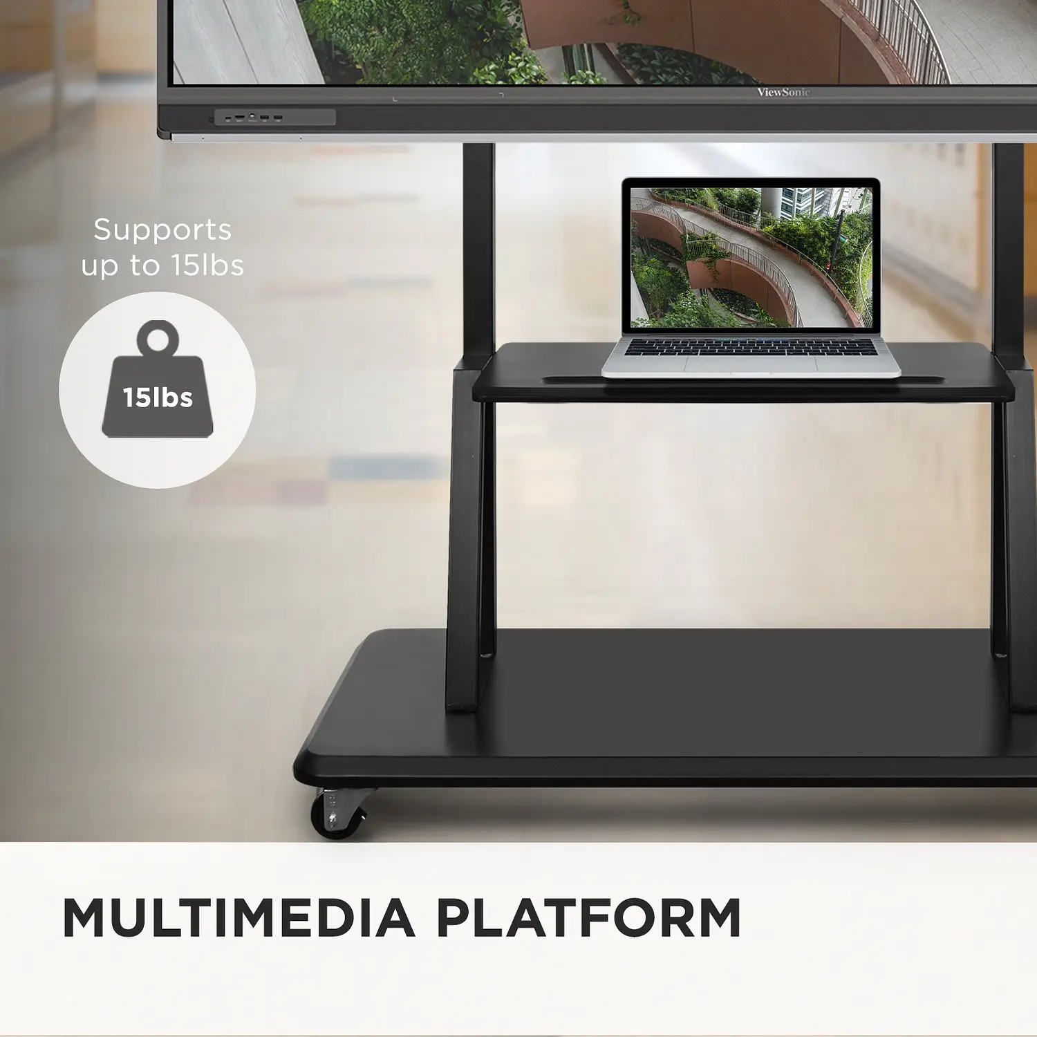 ViewSonic VB-STND-001 Carro Móvil para Pantallas 55