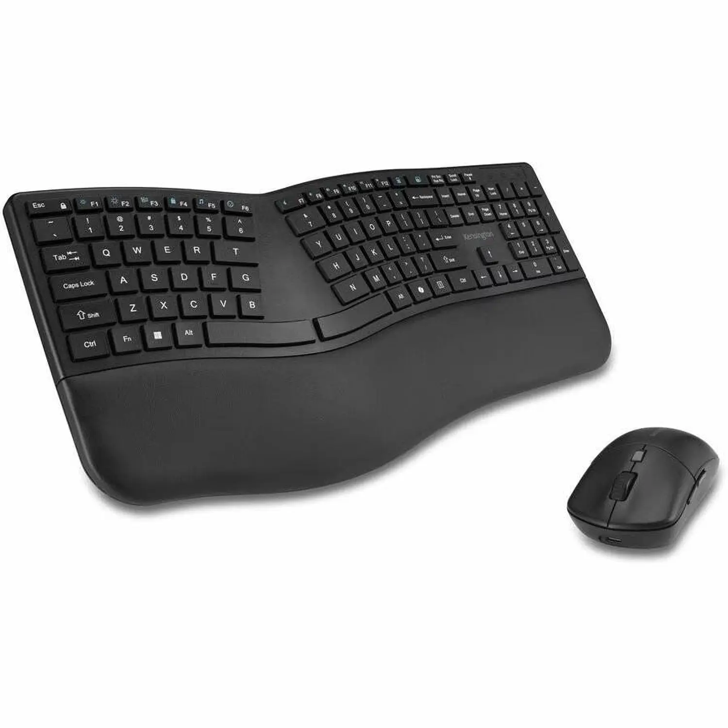 Kensington K72486ES Pro Fit Ergo KM680 EQ, Kit Teclado y Mouse Inalámbrico, Combo Ergonómico Bluetooth, Mouse 2400 DPI, USB-C, Negro 4