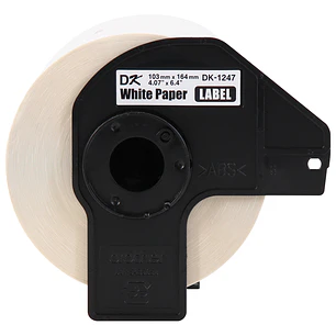 Brother DK1247, Etiqueta Papel 103mm x 164mm, 180 etiquetas, Fondo Blanco