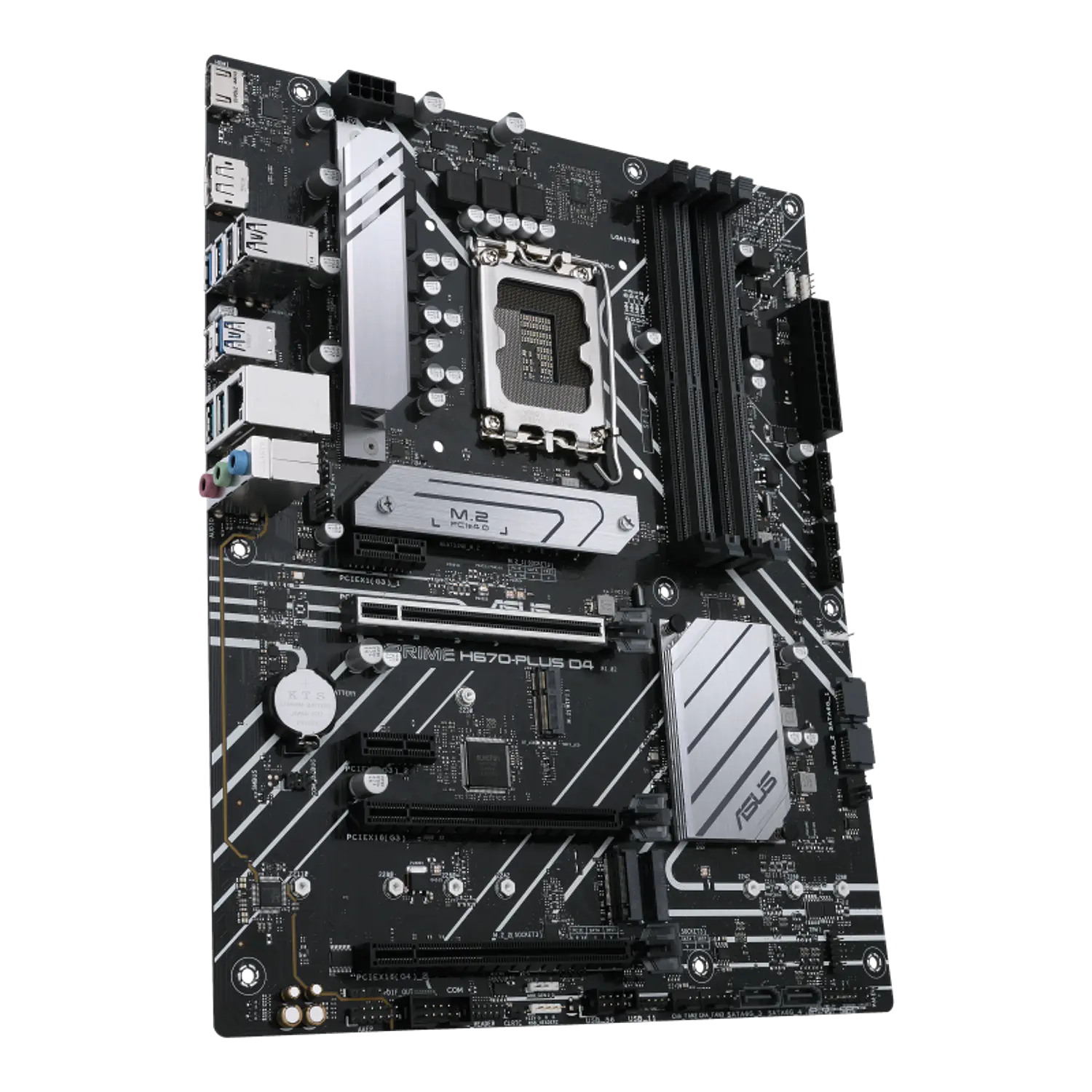 ASUS PRIME H670-PLUS D4, Placa Madre LGA 1700, Intel H670, ATX, DDR4 5066 OC, 3x M.2, PCIe 4.0, 2.5Gb LAN, HDMI, DisplayPort 3