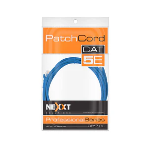 Nexxt AB360NXT02, Patch Cord RJ-45 CAT 5e UTP, 24 AWG, 90 cm / 3 ft, Azul